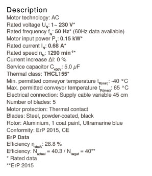Технические характеристики Ziehl-Abegg FB035-4EL.WD.A5 