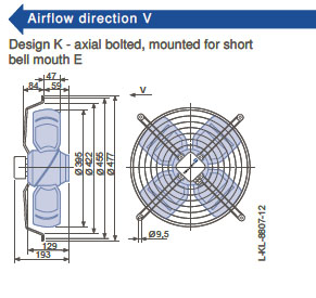 Габаритные и присоединительные размеры Ziehl-AbeggFB040-6EK.2C.V4P 