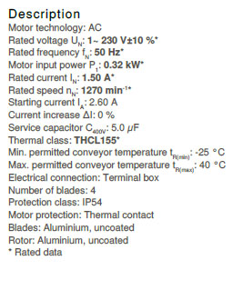 Технические характеристики Ziehl-Abegg FB040-6EK.2C.V4P 