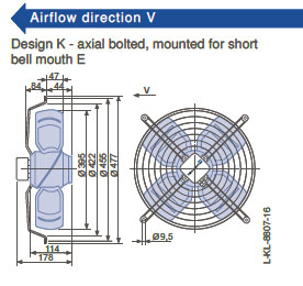 Габаритные и присоединительные размеры Ziehl-AbeggFB040-6EK.2C.V4S 