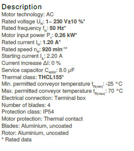Технические характеристики Ziehl-Abegg FB045-6EK.4F.V4S 