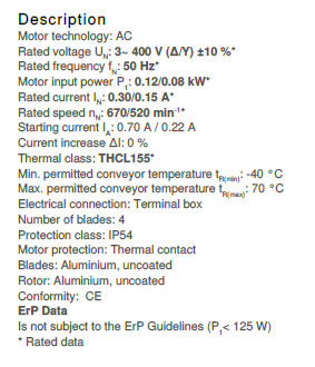 Технические характеристики Ziehl-Abegg FB050-ADK.4C.V4P 