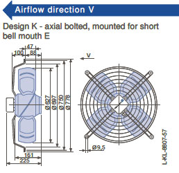 Габаритные и присоединительные размеры Ziehl-AbeggFB063-6EK.4I.V4P 