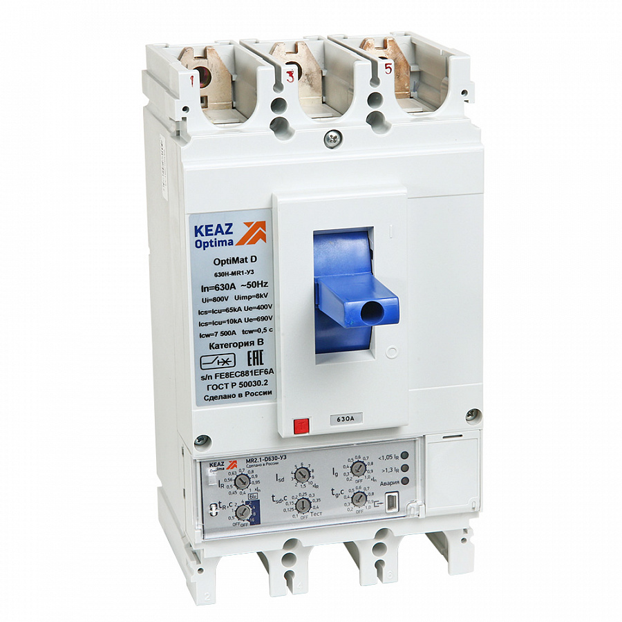 Выключатель автоматический OptiMat D630F-TM400-УХЛ3 1