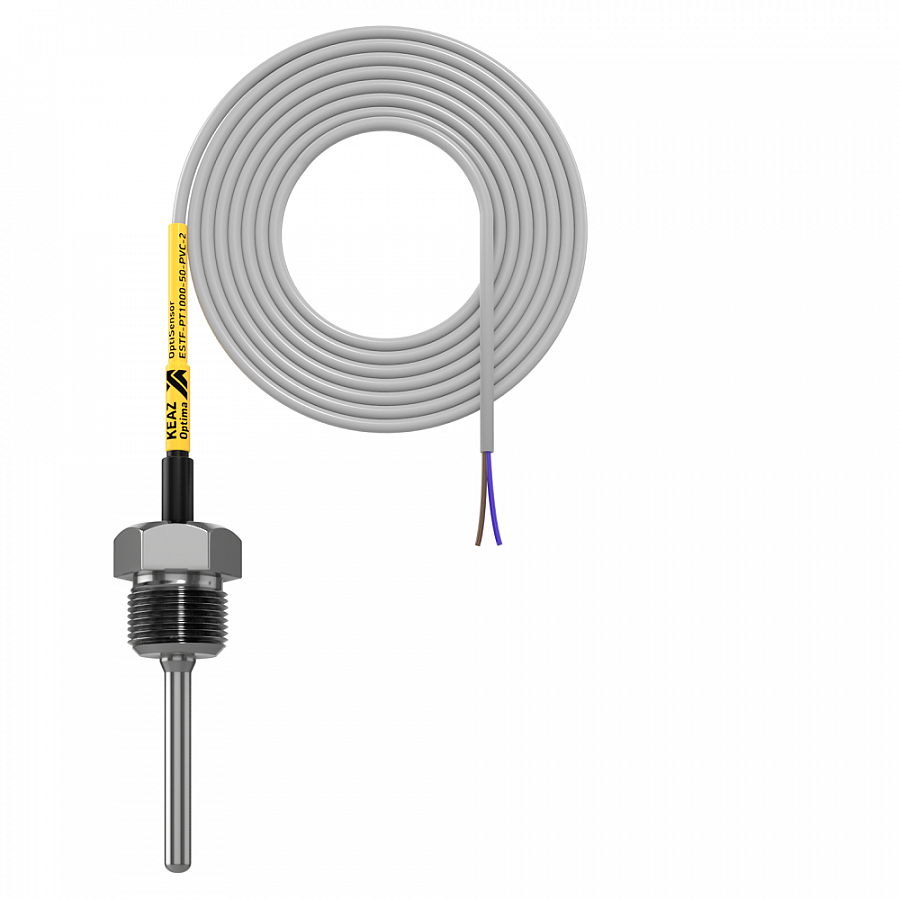 Датчик температуры погружной OptiSensor ESTF-PT1000-50-PVC-2 1